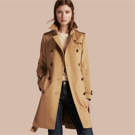 burberry kensington cashmere trench coat.